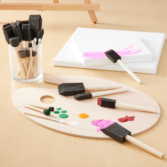 12 Packs: 25 ct. (300 total) Foam Brush Variety Set by Craft Smart®